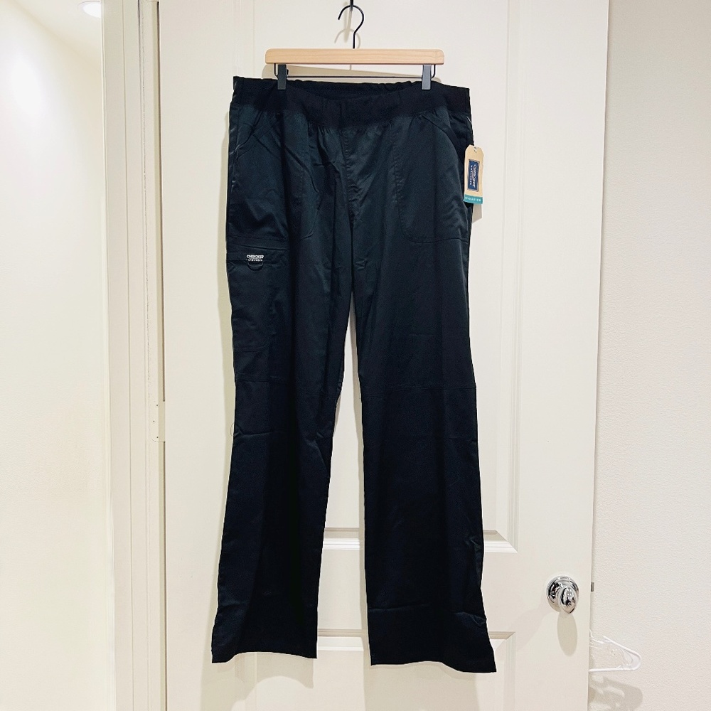 Cherokee Workwear Revolution Scrub Pants Black WW110T Tall XL NWT nurse medical